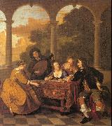 Loo, Jacob van Musical Party on a Terrace oil painting artist
